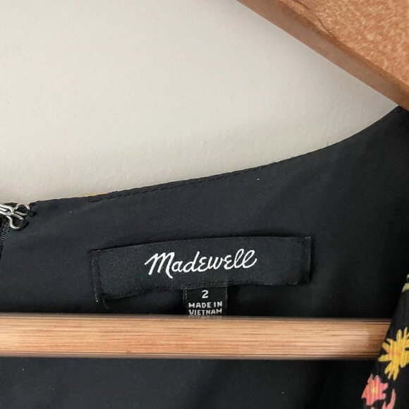 Madewell Dolman-Sleeve Ruffle-Hem Midi Dress in Flower Garden Size 2 - Picture 3 of 7